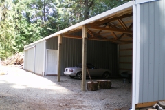 GARAGE 24x72x10 carport with 24x24 enclosed storage