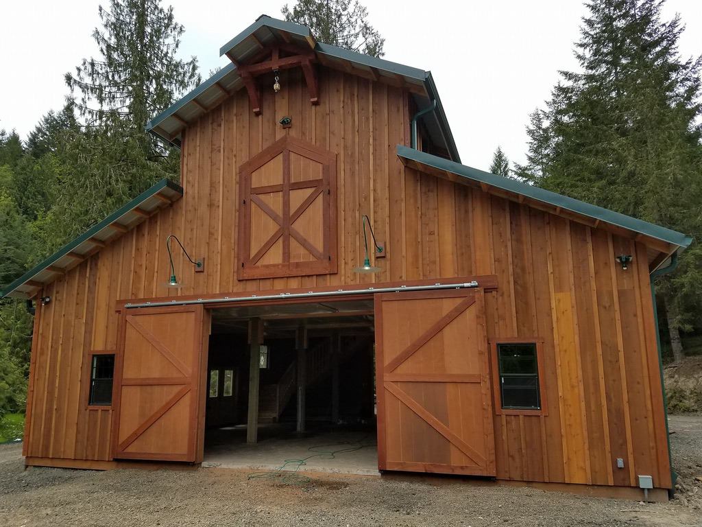 Custom Cedar Barn – Cascade Pole Buildings in Oregon & Washington